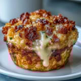 Creamy potato and cheese muffin cups topped with crunchy cornflakes, perfect for brunch or potlucks.