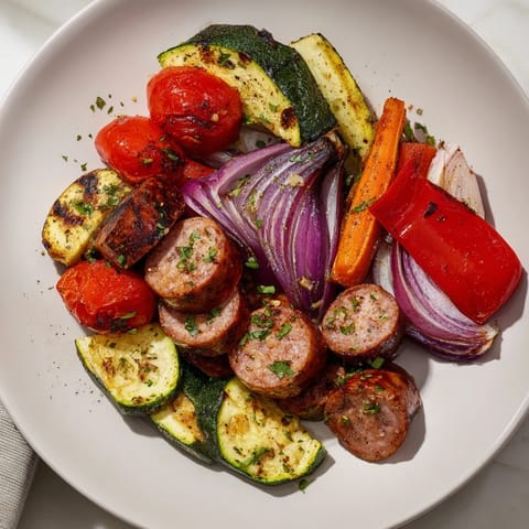 Sheet-Pan Roasted Veggies Sausage