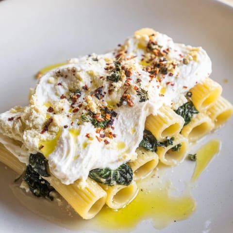 Whipped Ricotta Spinach Pasta