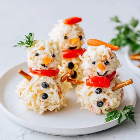 Snowman Cheese Ball Trio