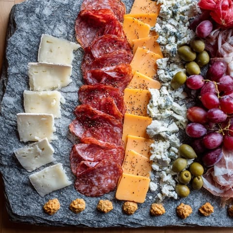 Industrial slate appetizer platter
