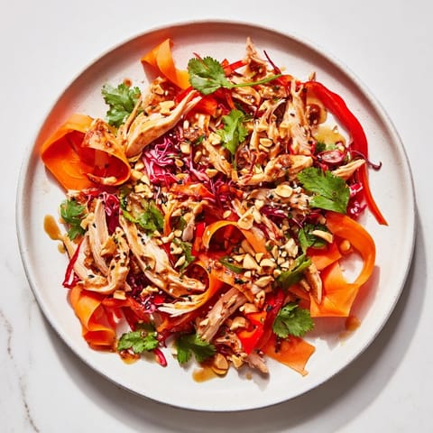 Carrot Ribbon Chicken Slaw
