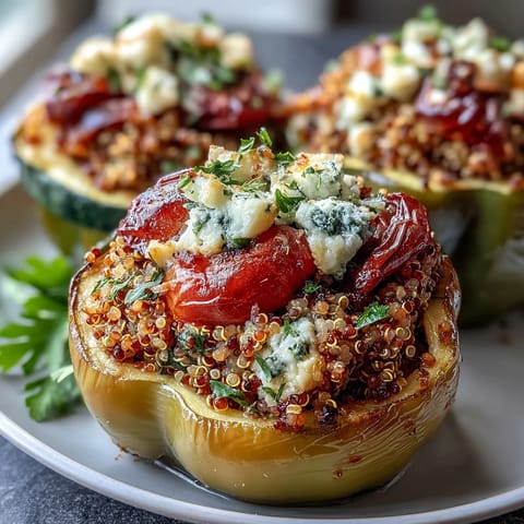 Stuffed Bell Peppers Quinoa Herbs