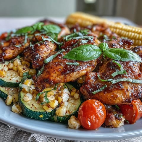 Sheet Pan Chicken Zucchini Corn