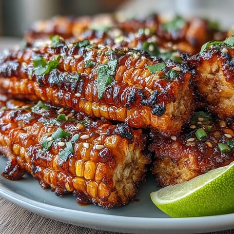 Crispy Chili Crisp Corn Ribs, golden and spicy, ready for dipping.