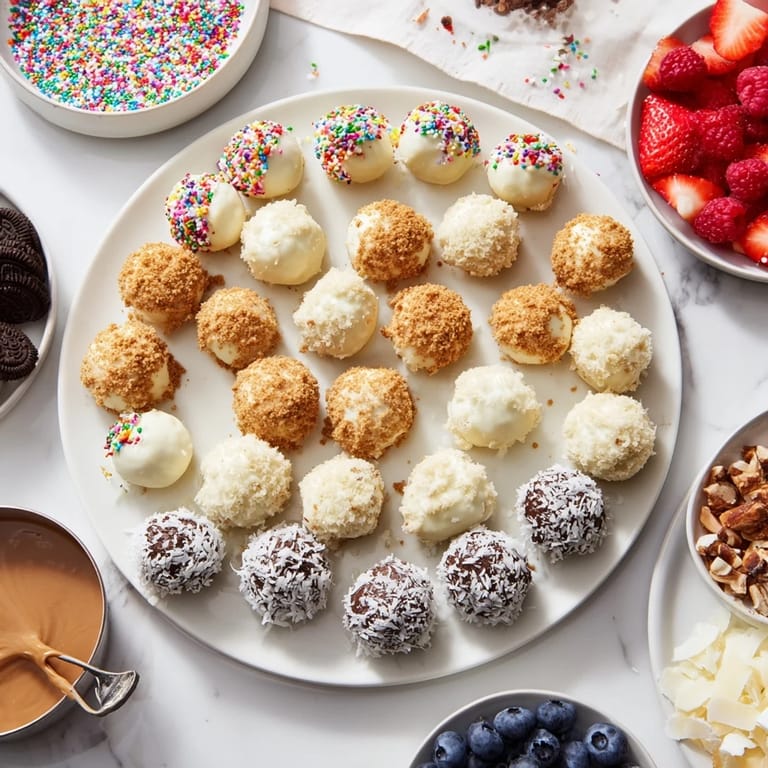 Colorful dessert board with cheesecake bites and fresh fruit, perfect for sharing and celebrating.