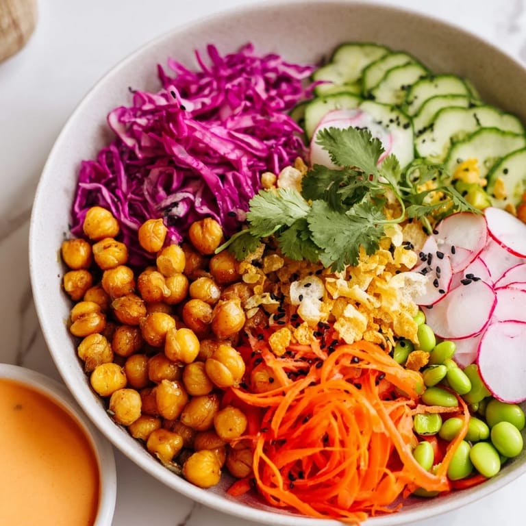 Delightful ASMR Crunch Snack Bowls featuring crunchy textures and fresh vegetables for every bite.  