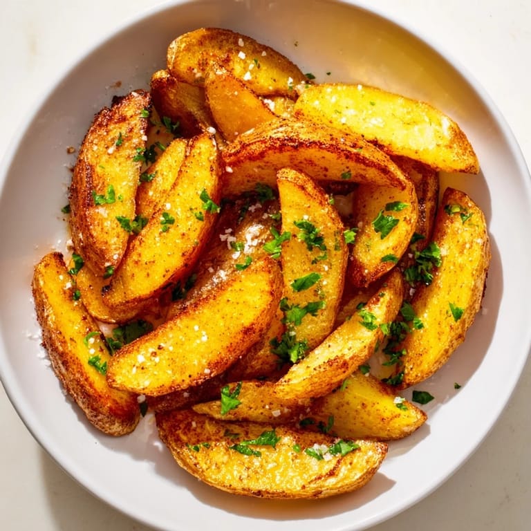 A close-up of perfectly cooked 15-minute microwave crispy potatoes, ready to be enjoyed with seasonings.