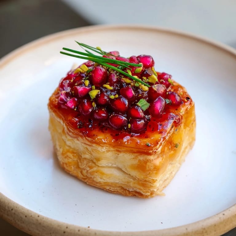 Warm and melty Fireworks Brie Tartlets, showcasing gooey cheese and fragrant herbs on flaky pastry.
