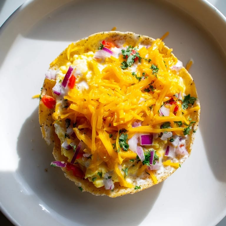 Cheesy, flavorful Sheet Pan Breakfast Tacos filled with cooked eggs and colorful bell peppers.