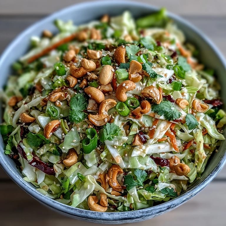 This crunchy vegan salad features crisp cabbage and peanuts, paired with grilled tofu for a light yet satisfying weeknight dinner.