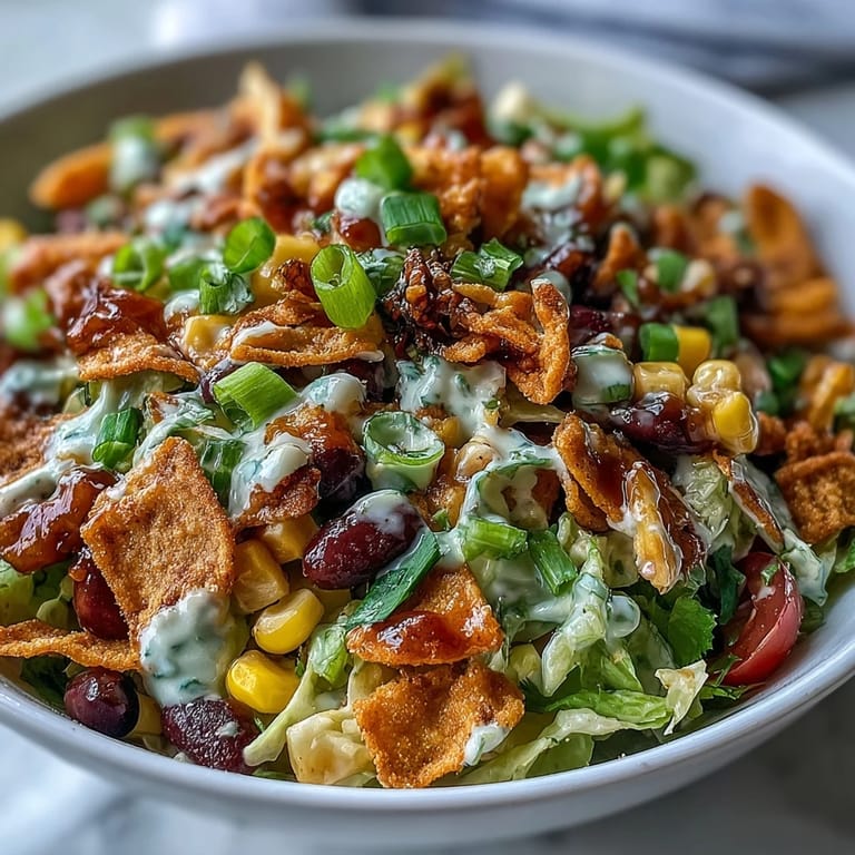 Serve Frito Cowboy Cabbage in a rustic bowl with extra Fritos, cilantro, and lime wedges.