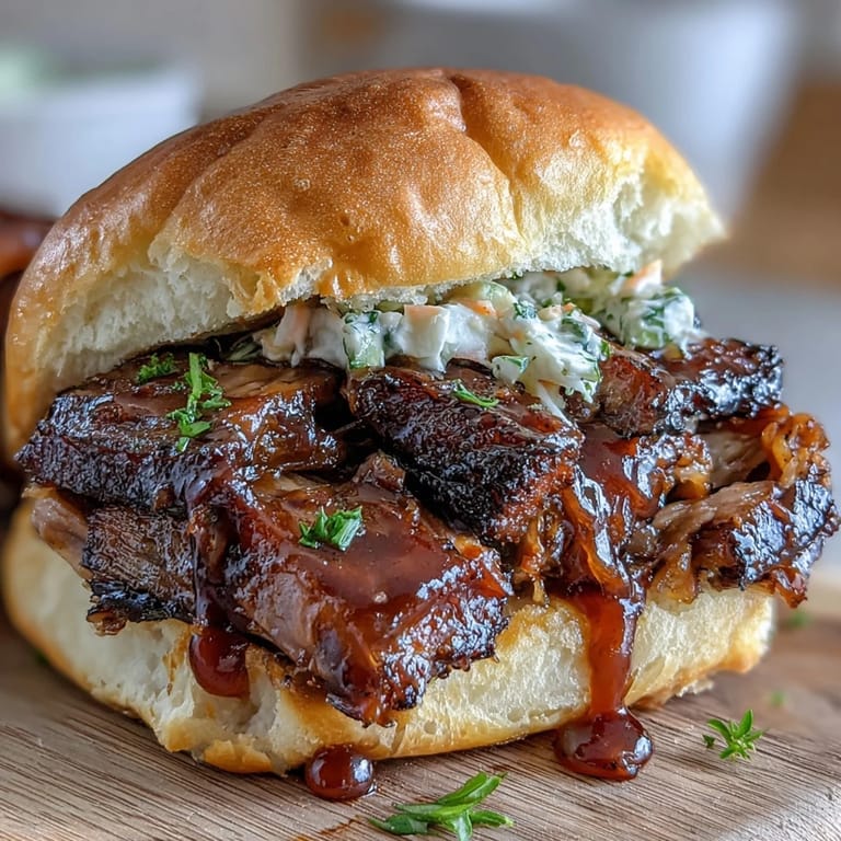 Pulled pork sliders with coleslaw, perfect for baby showers, featuring smoky meat and crisp, creamy cabbage slaw.