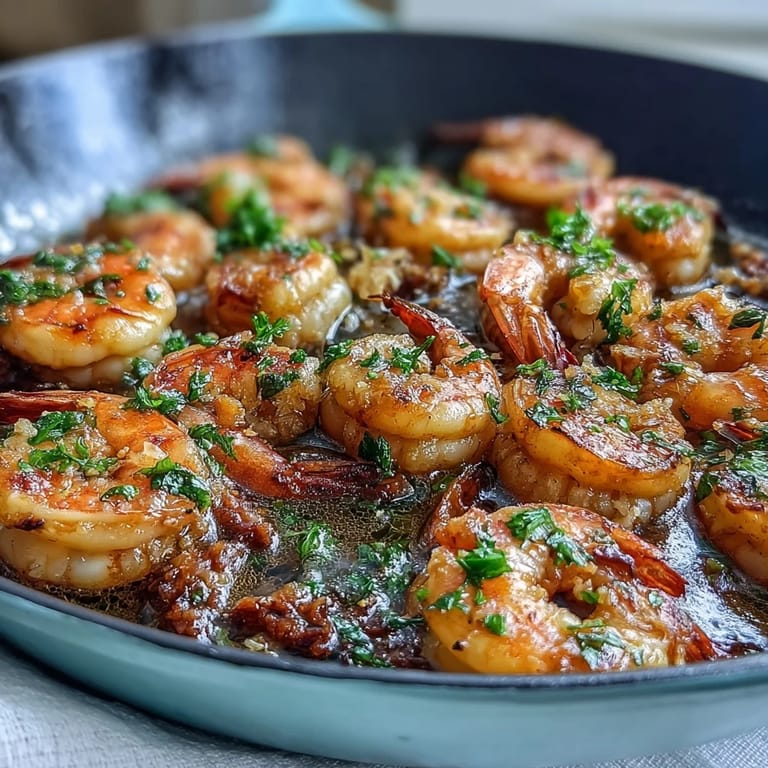 A healthy, gluten-free dinner of tender shrimp and vibrant asparagus, brightened with fresh lemon juice and aromatic garlic in a single pan.
