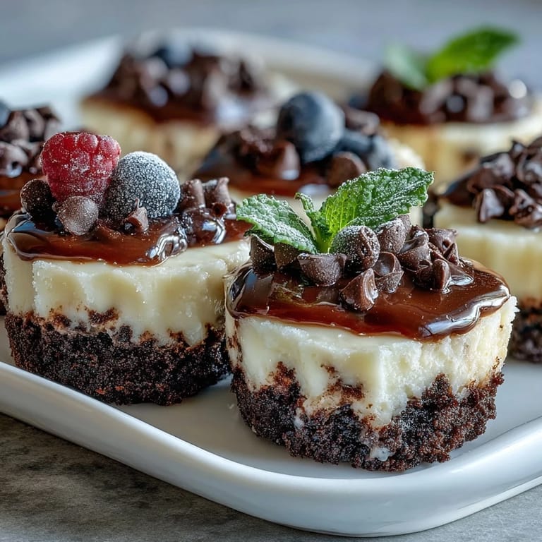 Creamy mini cheesecake bites on a crispy Oreo crust, perfect for sharing.