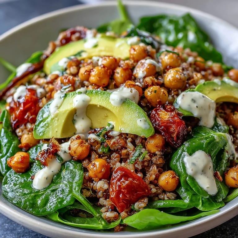This colorful Ancient Grains Bowl is a delicious high-protein vegan meal.