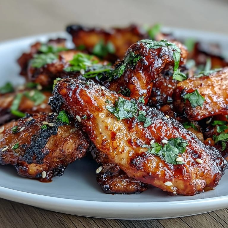 Tender watermelon glazed chicken wings served hot, perfect for game day.