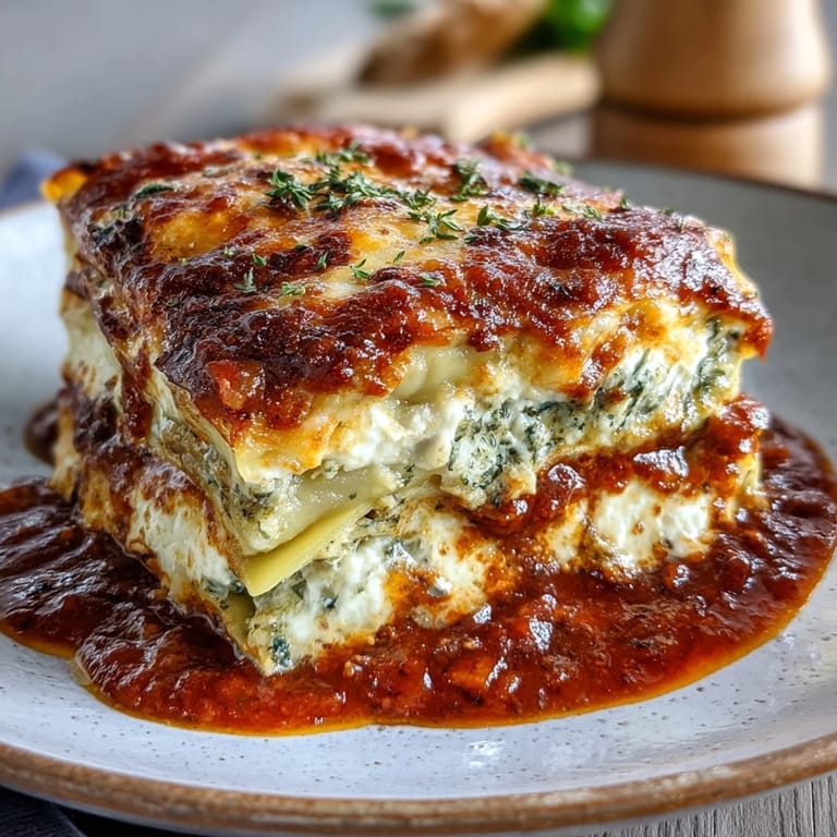 Comforting Cabbage Dumpling Lasagna baked with melted cheese, a family favorite.