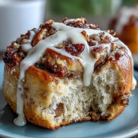 Soft homemade hot cross buns with a golden crust, dusted with warm spices and dotted with sweet raisins, ready for Easter morning.